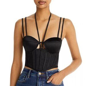 AQUA x Maeve Reilly Halter Bustier Top XL